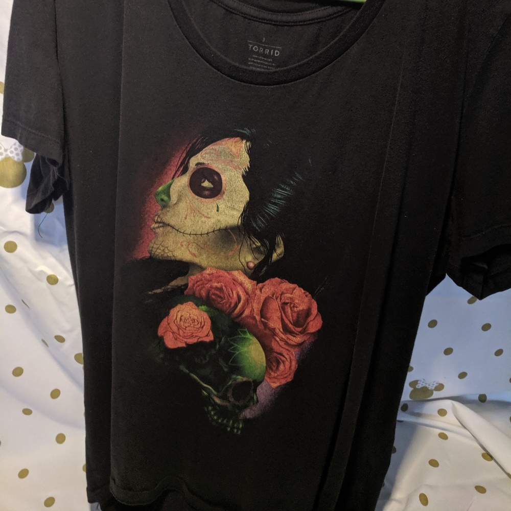 Classic Torrid Day of the Dead Lady Tee - Size 3